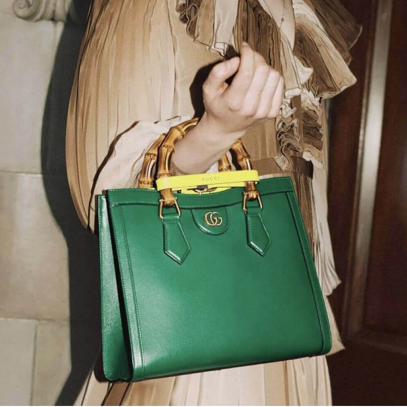 Kitlife ru Black lea Gucci Diana Small Tote Bag Green