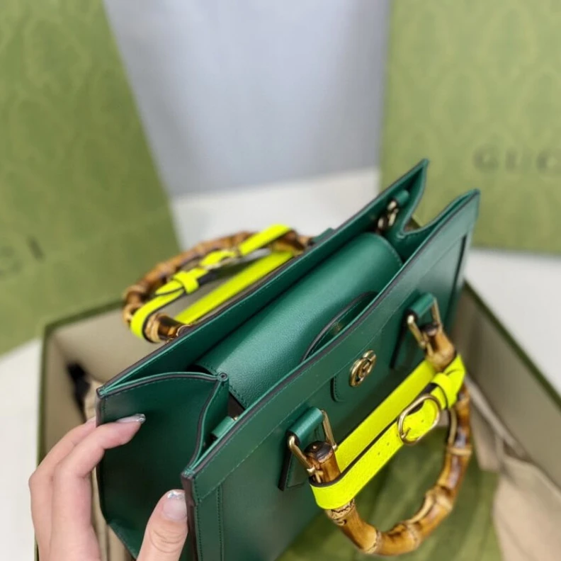 Kitlife ru Black lea Gucci Diana Small Tote Bag Green