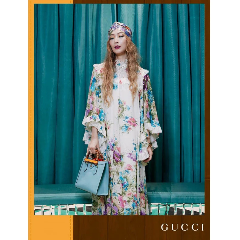 Replica bags lv Detachabl Gucci Diana Small Tote Bag Light Blue