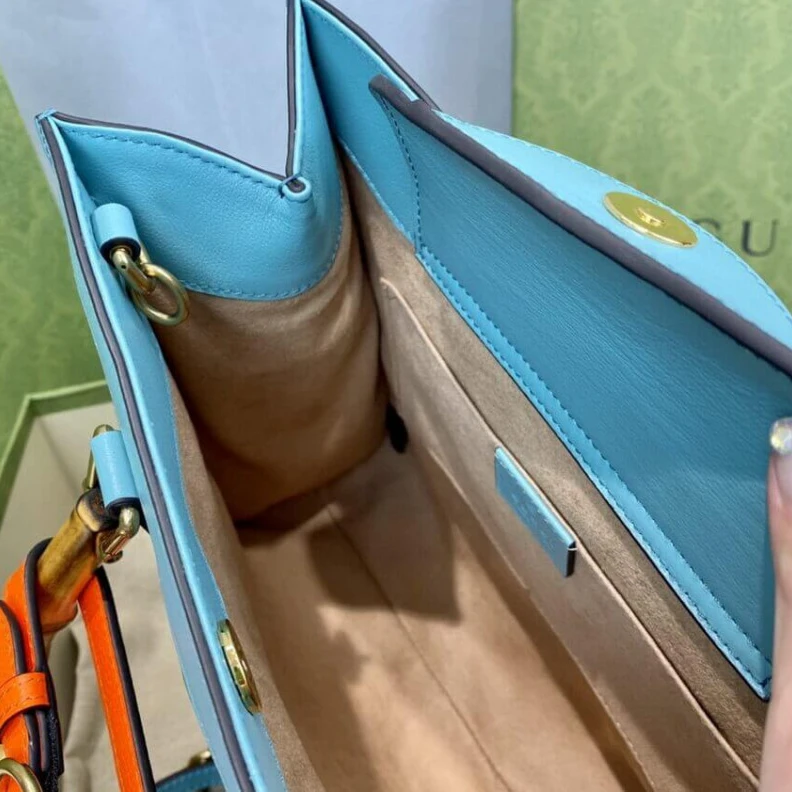 Replica bags lv Detachabl Gucci Diana Small Tote Bag Light Blue