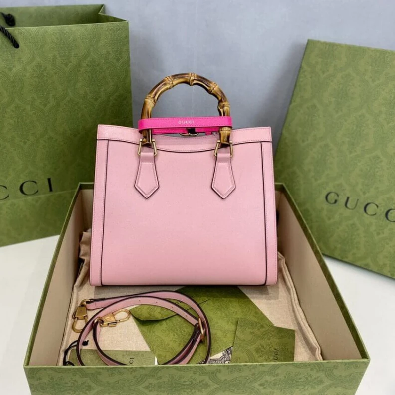 Replica bags Double G Gucci Diana Small Tote Bag Pink
