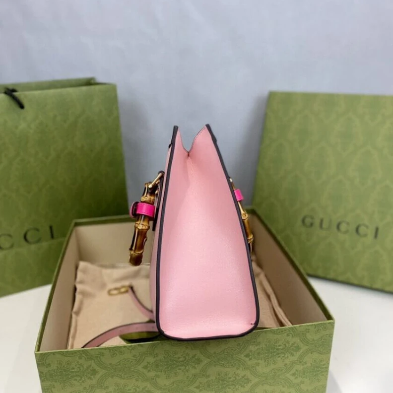 Replica bags Double G Gucci Diana Small Tote Bag Pink