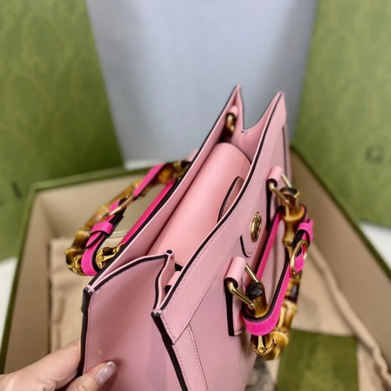 Replica bags Double G Gucci Diana Small Tote Bag Pink