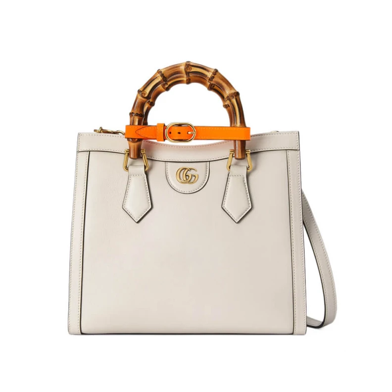 White&nbs Gucci Diana Small Tote Bag White