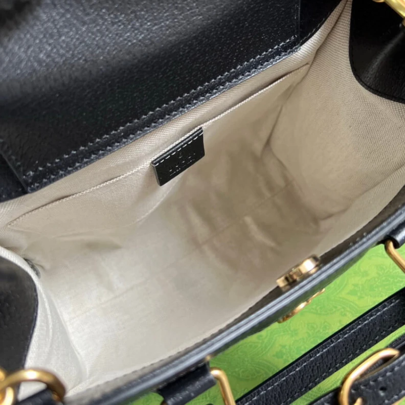 Replica bags lv Bamboo ha Gucci Diana Small Tote Bag in Black Denim