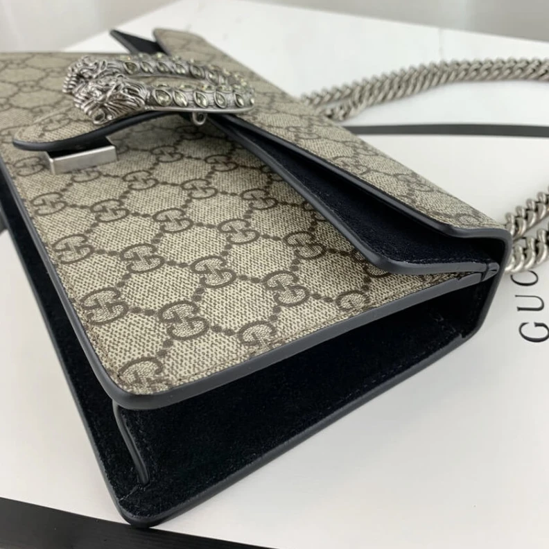 Replica bag Tiger hea Gucci Dionysus GG Canvas Small Shoulder Bag Black
