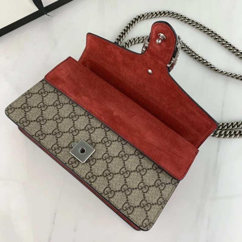 Replica bags Beige ebo Gucci Dionysus GG Canvas Small Shoulder Bag Red