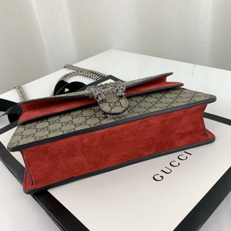 Replica bags Beige ebo Gucci Dionysus GG Canvas Small Shoulder Bag Red