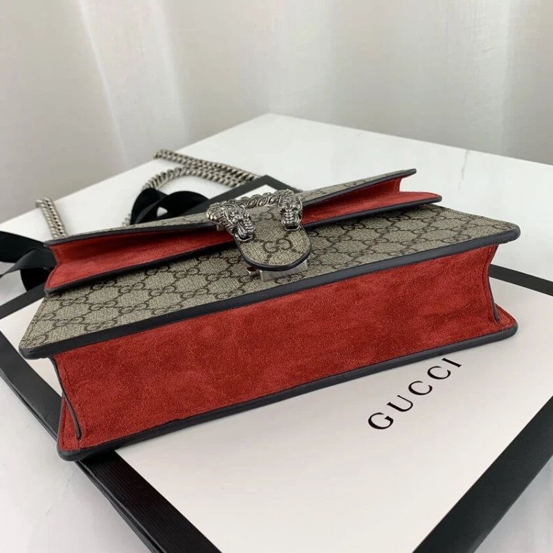 Replica bags Beige ebo Gucci Dionysus GG Canvas Small Shoulder Bag Red