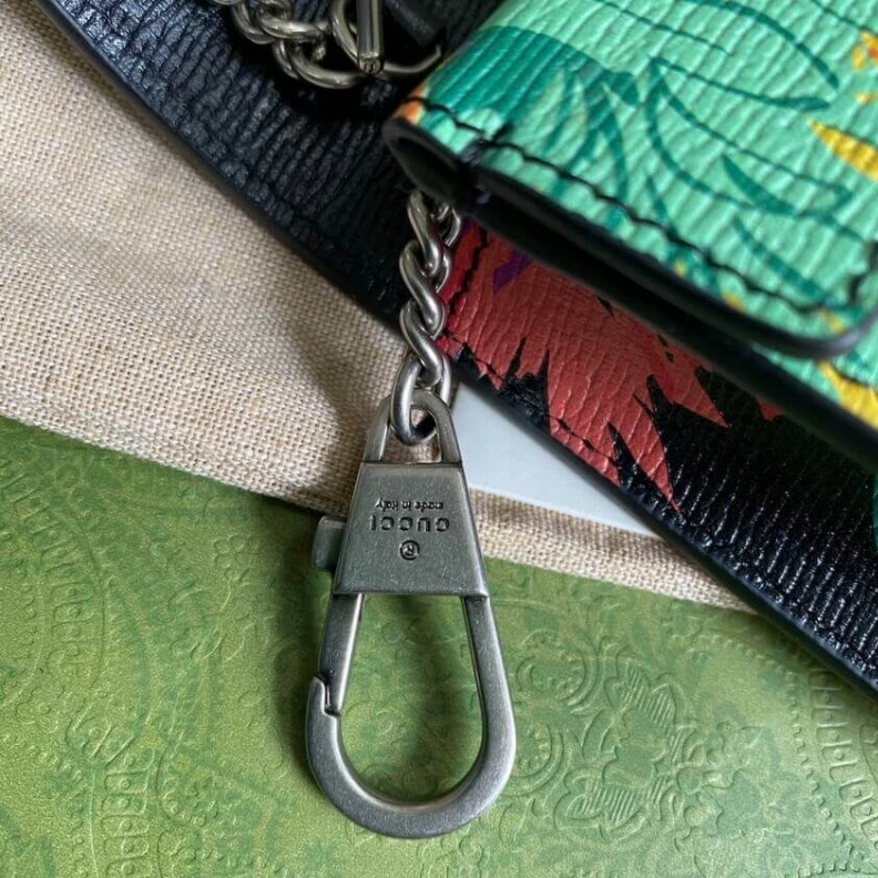 Kitlife ru Leather a Gucci Dionysus Ken Scott Print Super Mini Bag Black