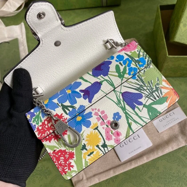 Replica bags lv Chain sho Gucci Dionysus Ken Scott Print Super Mini Bag Ivory