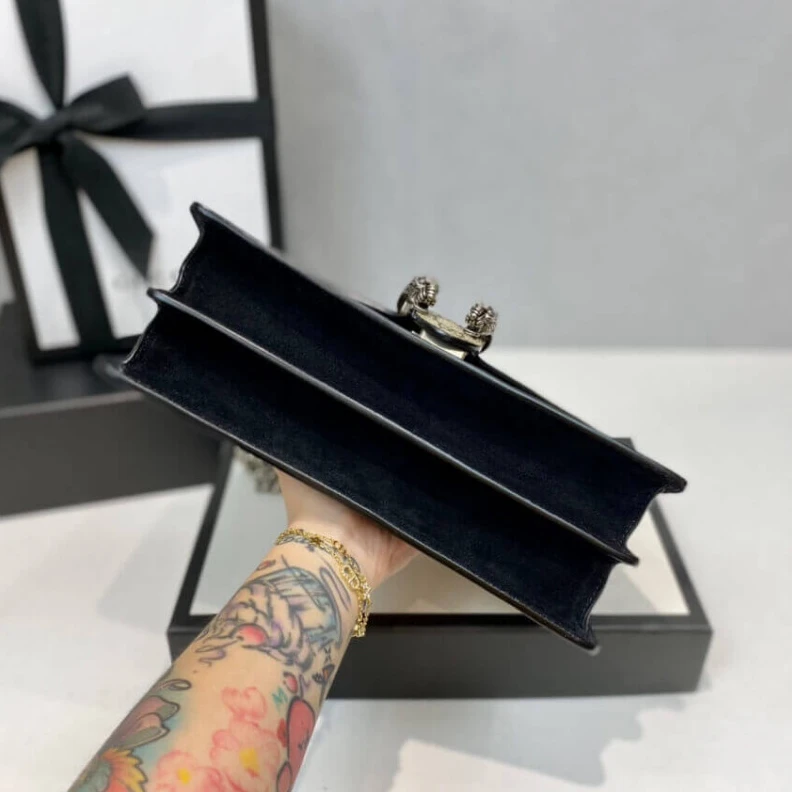 Top lv Interior Gucci Dionysus Small GG Shoulder Bag Black