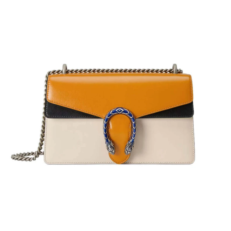 Palladium Gucci Dionysus Small Shoulder Bag Orange White Leather