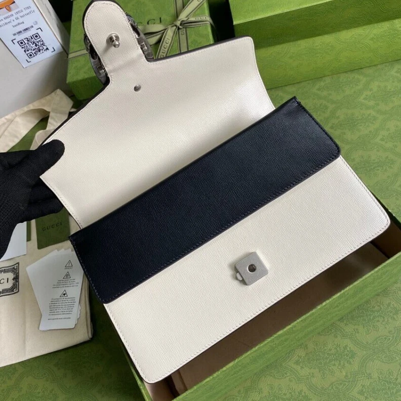 Lv belts replica Palladium Gucci Dionysus Small Shoulder Bag Orange White Leather