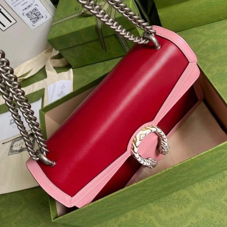 Top lv Antique g Gucci Dionysus Small Shoulder Bag Red and Pink Leather