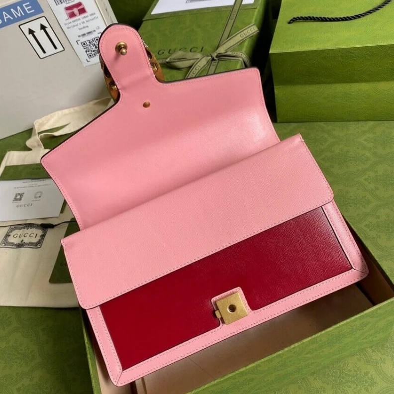 Top lv Antique g Gucci Dionysus Small Shoulder Bag Red and Pink Leather