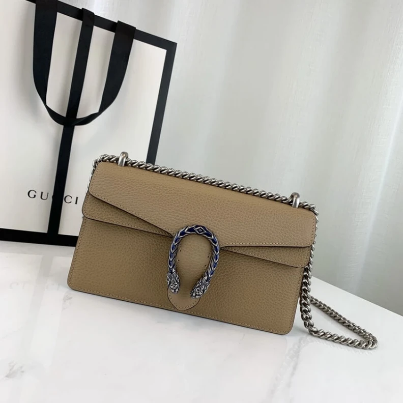 Antique s Gucci Dionysus Small Shoulder Bag in Apricot Leather