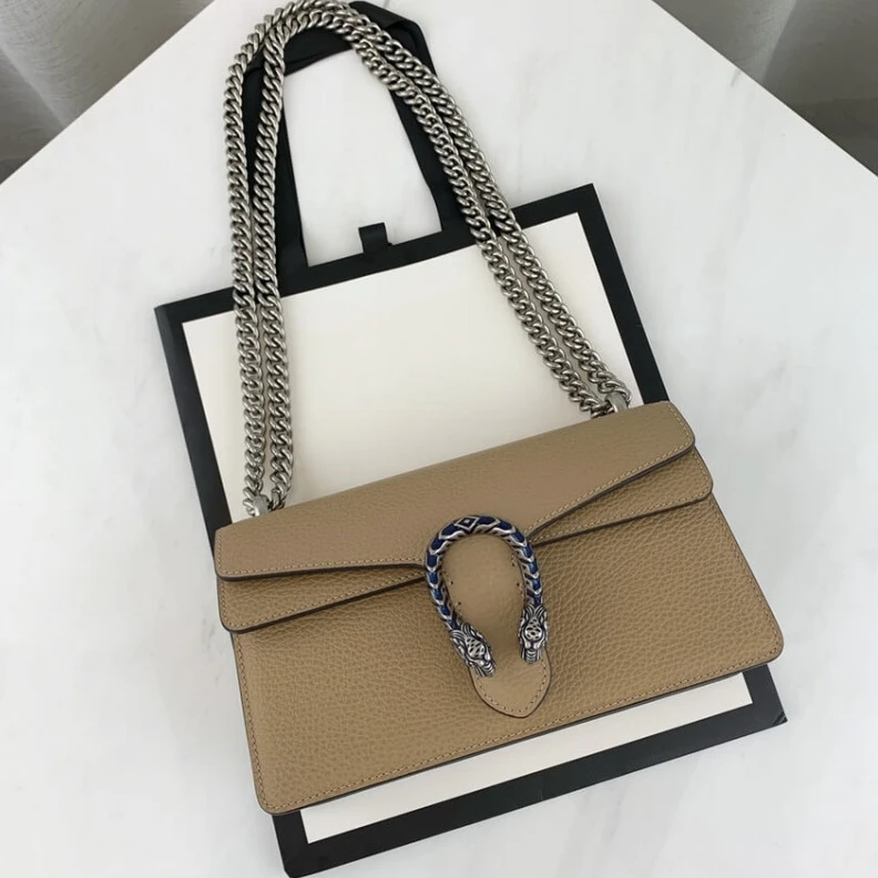 Kitlife Antique s Gucci Dionysus Small Shoulder Bag in Apricot Leather