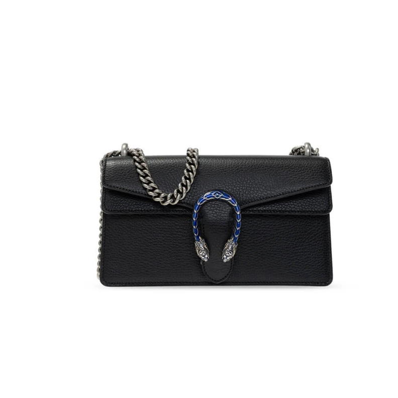 Black lea Gucci Dionysus Small Shoulder Bag in Black Leather