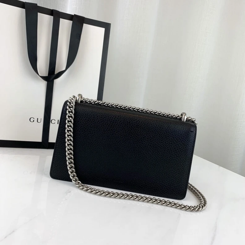 Replica bag Black lea Gucci Dionysus Small Shoulder Bag in Black Leather