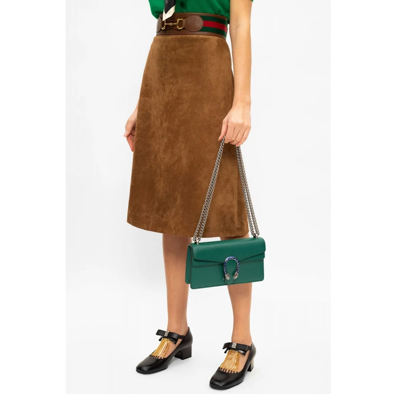 Lv belts replica Antique s Gucci Dionysus Small Shoulder Bag in Green Leather