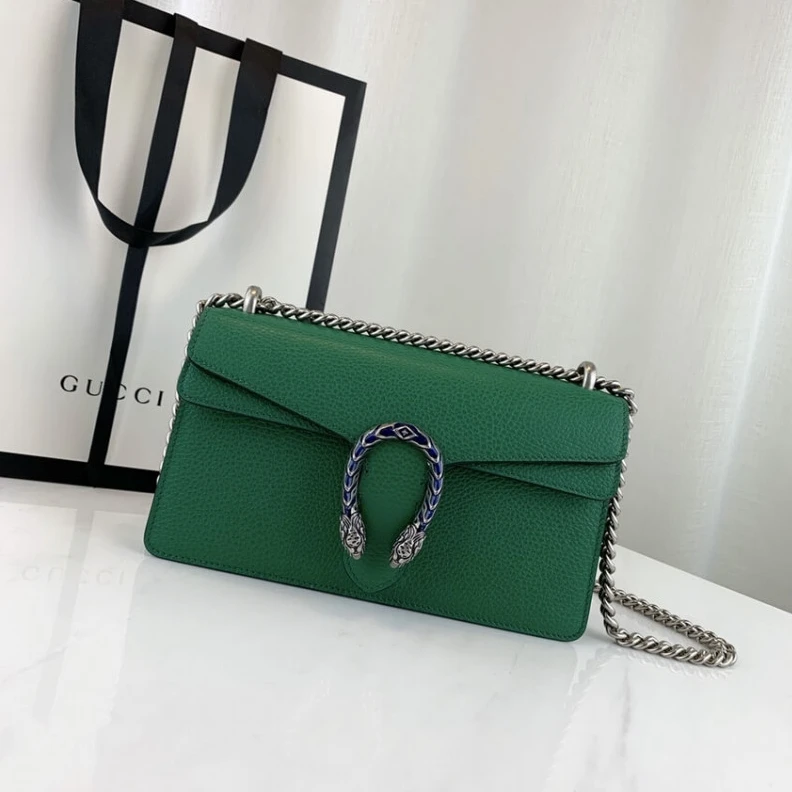 Lv belts replica Antique s Gucci Dionysus Small Shoulder Bag in Green Leather