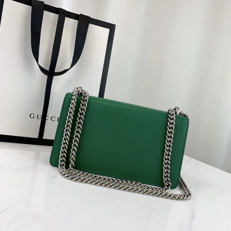 Lv belts replica Antique s Gucci Dionysus Small Shoulder Bag in Green Leather