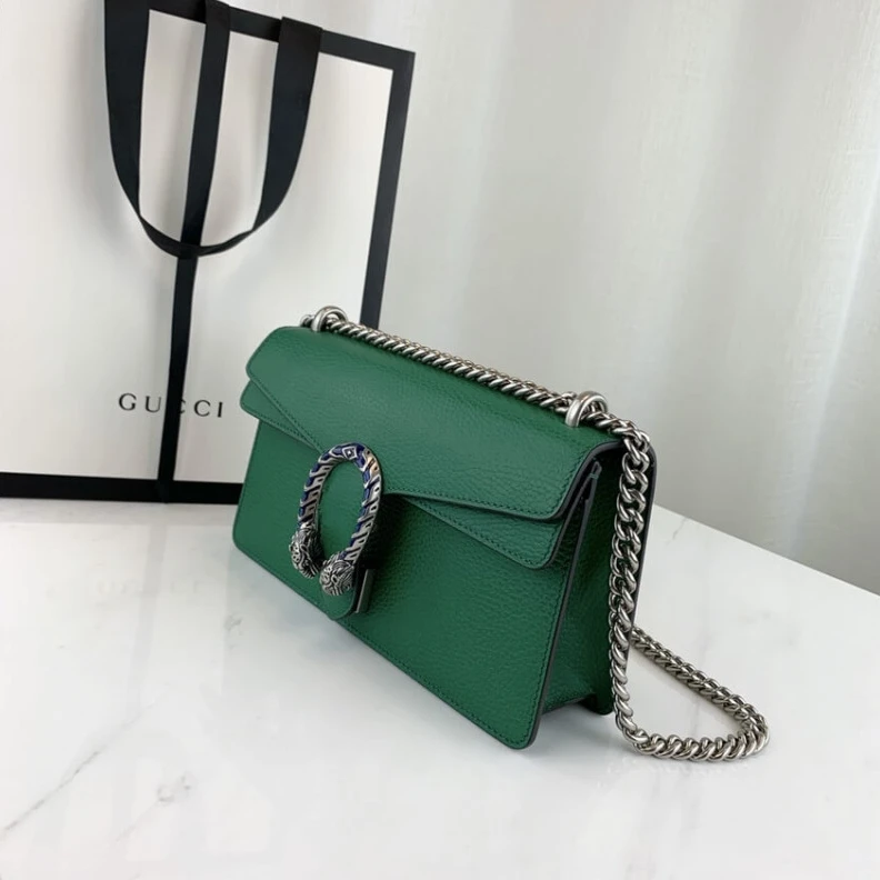 Lv belts replica Antique s Gucci Dionysus Small Shoulder Bag in Green Leather