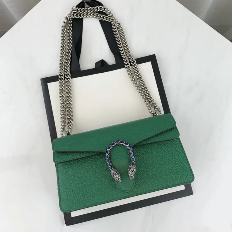 Lv belts replica Antique s Gucci Dionysus Small Shoulder Bag in Green Leather