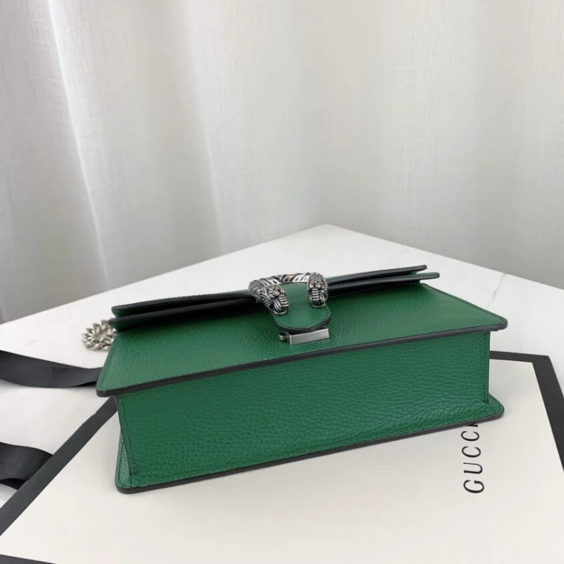 Lv belts replica Antique s Gucci Dionysus Small Shoulder Bag in Green Leather