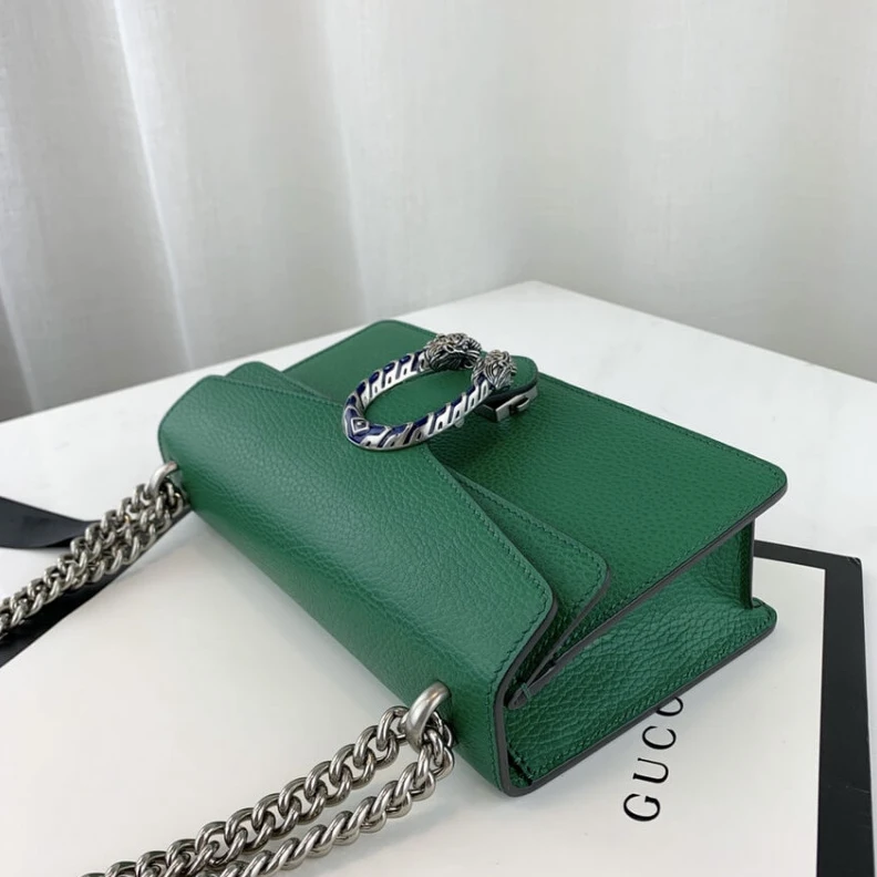 Lv belts replica Antique s Gucci Dionysus Small Shoulder Bag in Green Leather