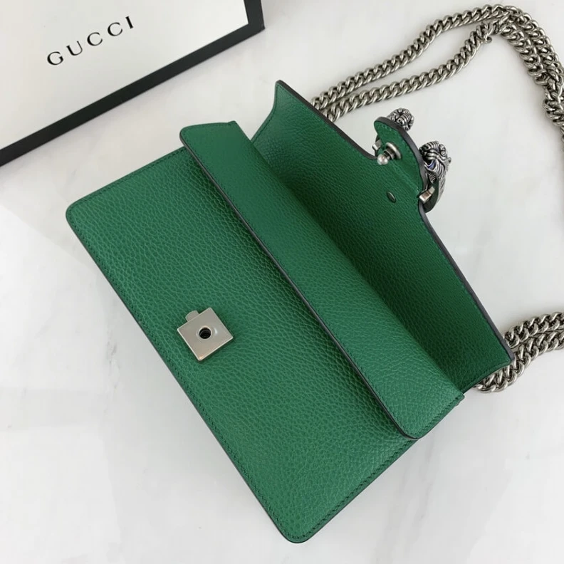 Lv belts replica Antique s Gucci Dionysus Small Shoulder Bag in Green Leather