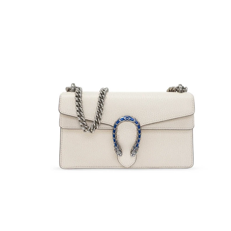 Sliding c Gucci Dionysus Small Shoulder Bag in White Leather