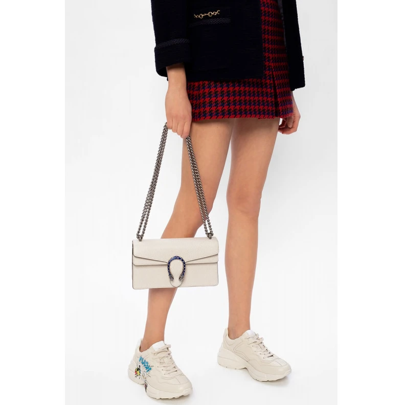 Kitlife ru Sliding c Gucci Dionysus Small Shoulder Bag in White Leather