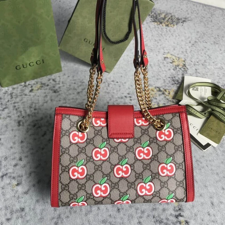 Kitlife ru Microfibe Gucci GG Apple Print Small Shoulder Bag