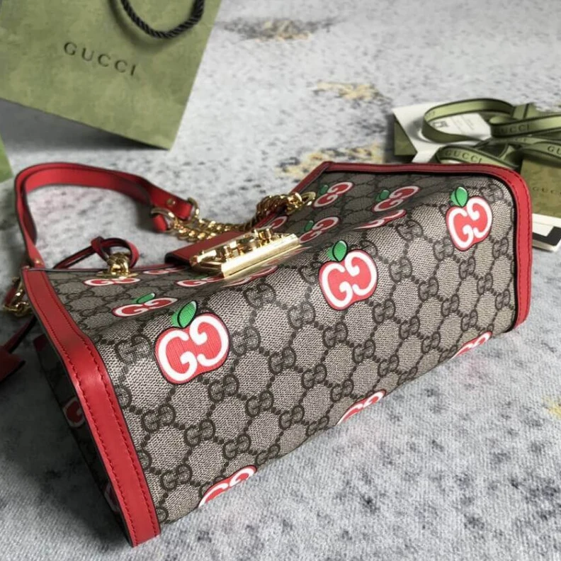 Kitlife ru Microfibe Gucci GG Apple Print Small Shoulder Bag
