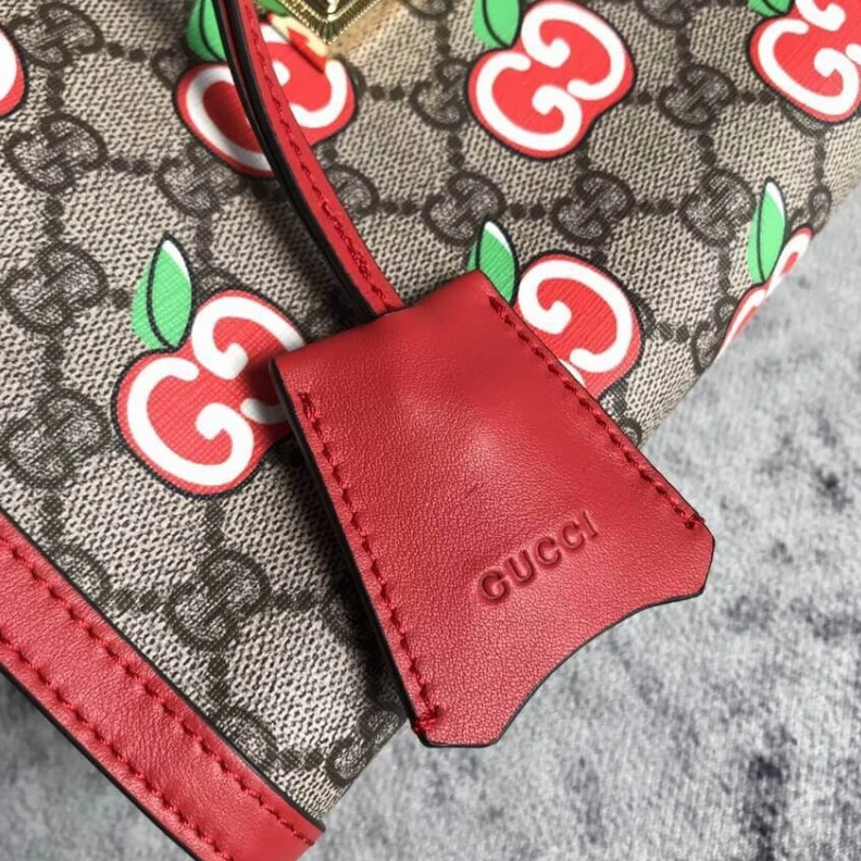 Kitlife ru Microfibe Gucci GG Apple Print Small Shoulder Bag