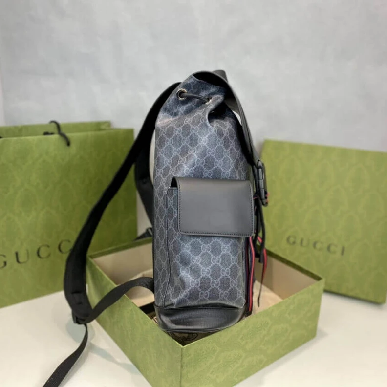 Replica bags Blue and Gucci GG Black Backpack