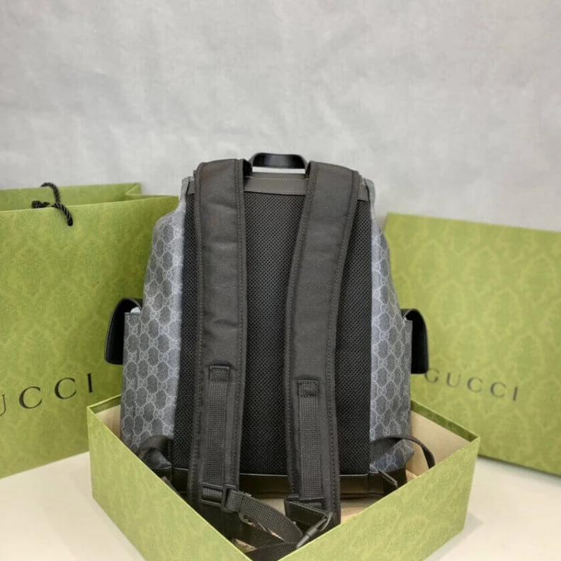 Replica bags Blue and Gucci GG Black Backpack