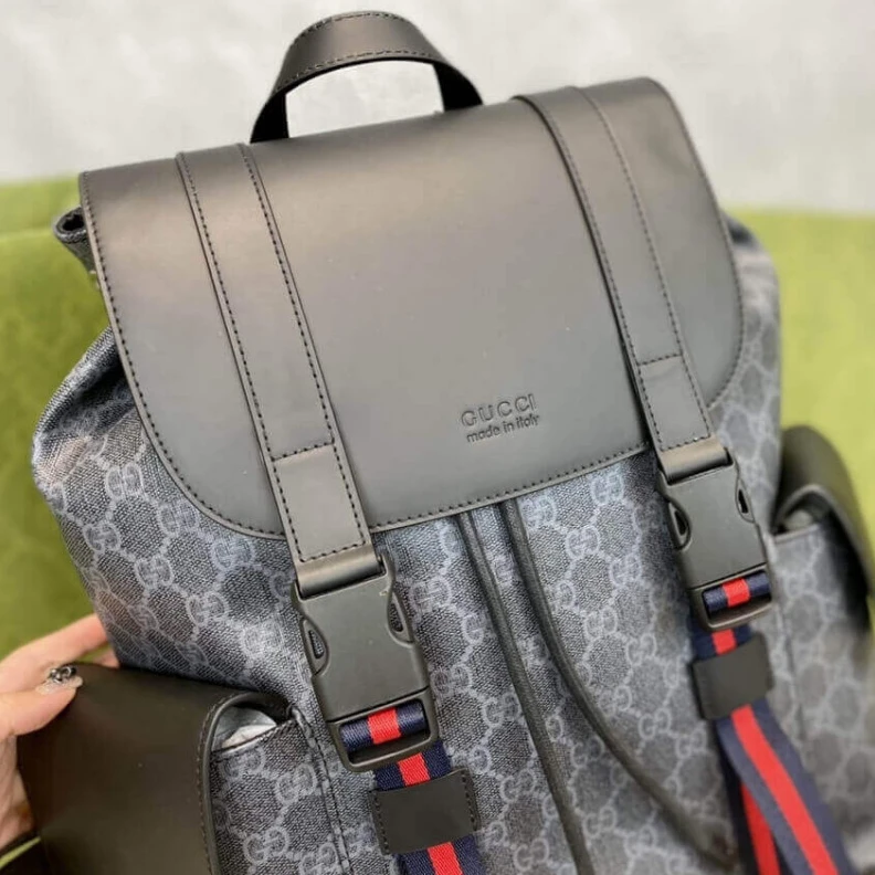 Replica bags Blue and Gucci GG Black Backpack