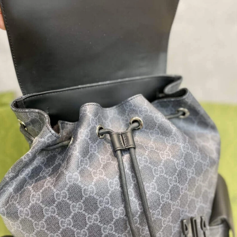 Replica bags Blue and Gucci GG Black Backpack