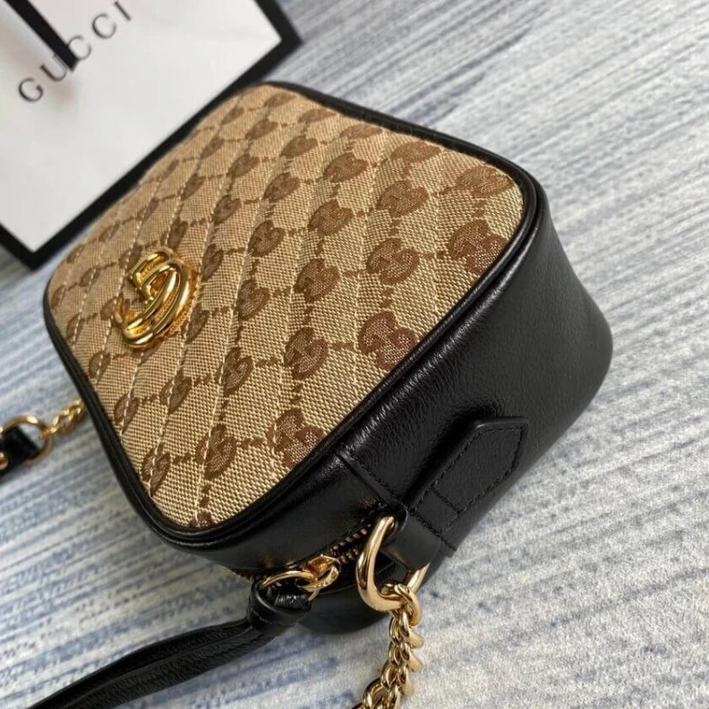 Louis vuitton locations 18 x 12 x Gucci GG Canvas Matelasse Mini Bag Black