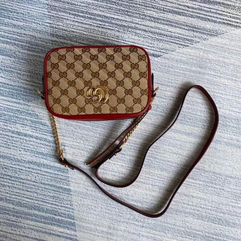 Replica bags Interior Gucci GG Canvas Matelasse Mini Bag Red