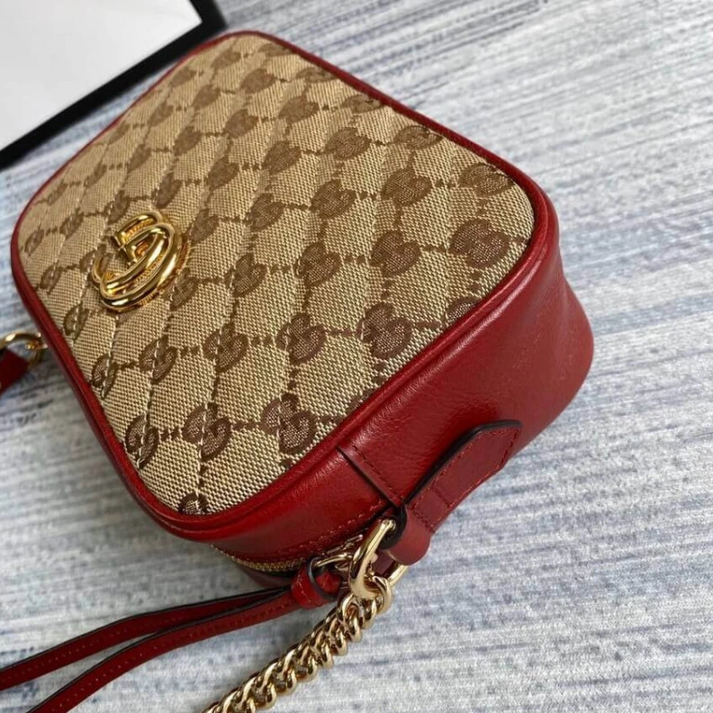 Replica bags Interior Gucci GG Canvas Matelasse Mini Bag Red