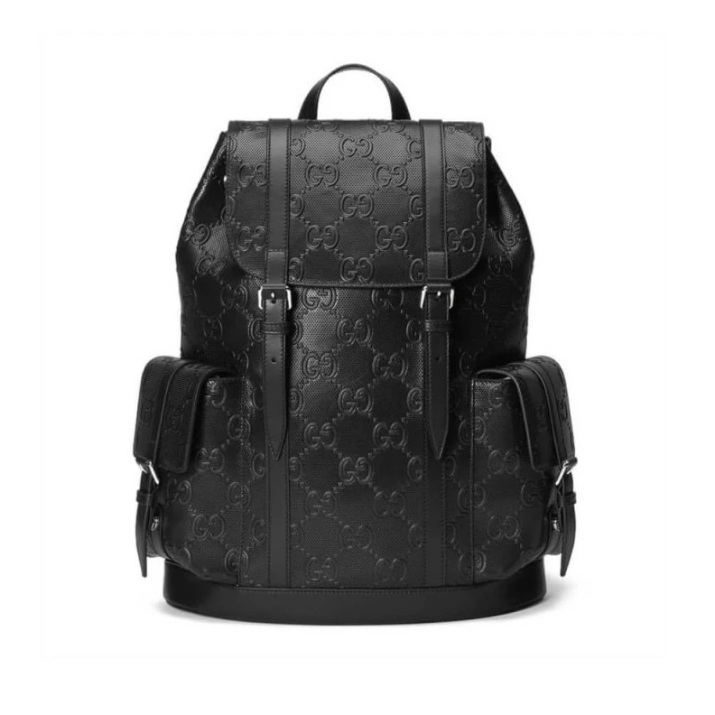 Top handl Gucci GG Embossed Backpack Black