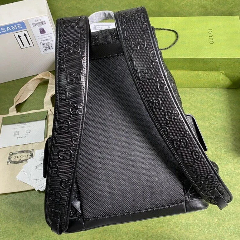 Louis vuitton locations Top handl Gucci GG Embossed Backpack Black