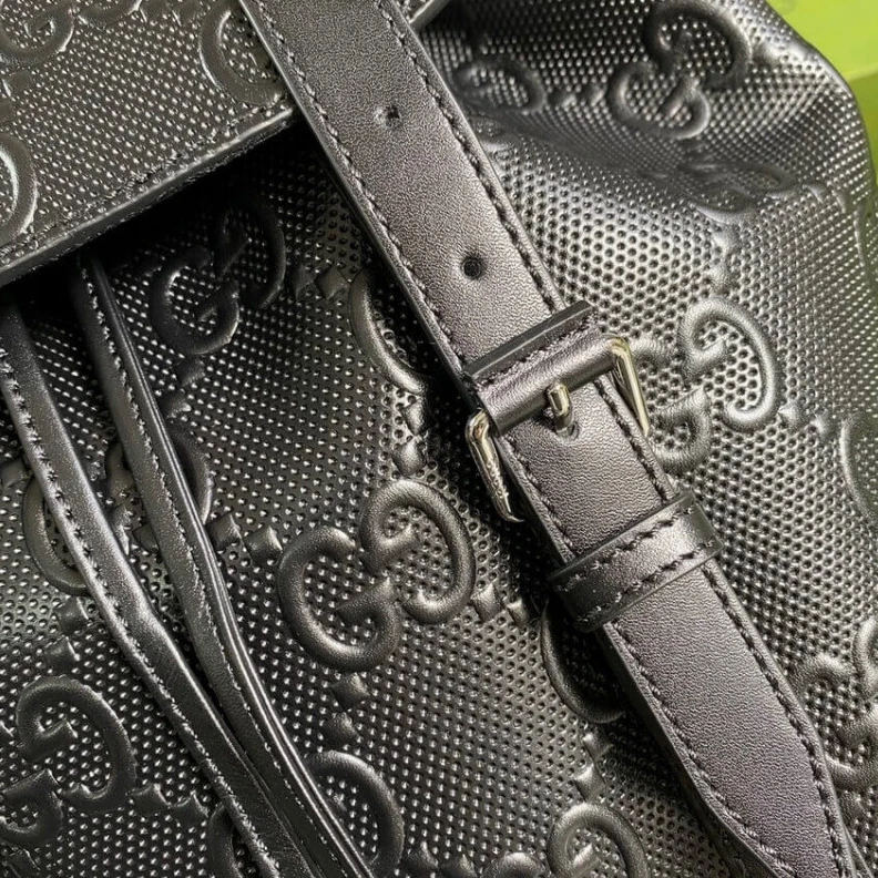 Louis vuitton locations Top handl Gucci GG Embossed Backpack Black