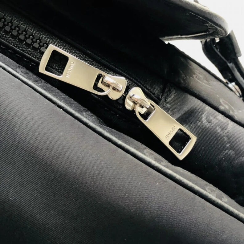 Lv belts replica Adjustabl Gucci GG Guccissima Black Medium Nylon Messenger Bag 510334