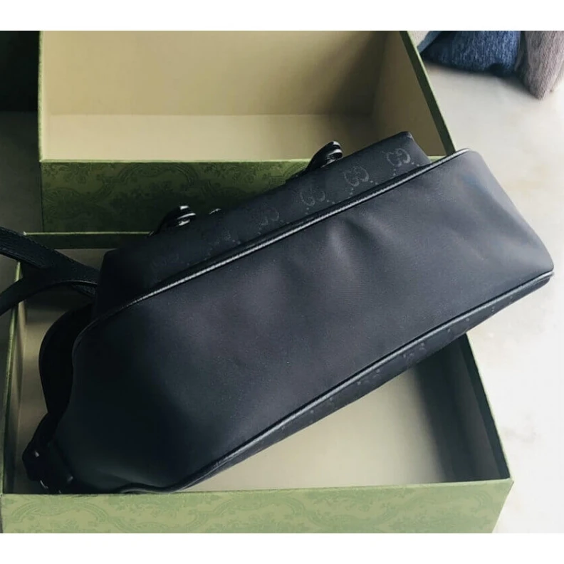 Replica bags lv Measureme Gucci GG Guccissima Black Nylon Small Messenger Bag 510335