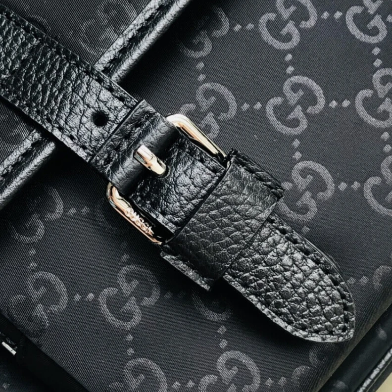 Replica bags lv Measureme Gucci GG Guccissima Black Nylon Small Messenger Bag 510335